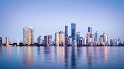 the skyline of miami during sunrise, florida © frank peters