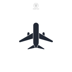 Airplane Icon theme symbol vector illustration isolated on white background