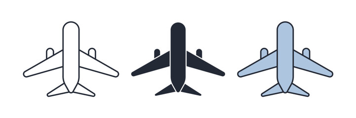 Airplane Icon theme symbol vector illustration isolated on white background