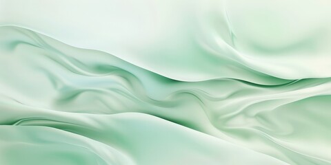 Fototapeta premium Soft, smooth light mint green texture with subtle wave patterns, creating a soothing and gentle appearance