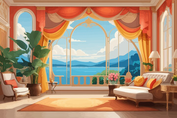 Luxurious interior illustration