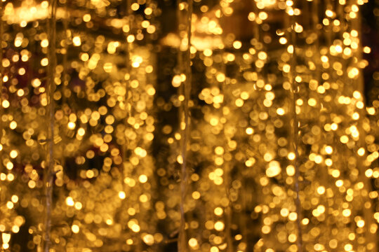 golden gold orange copper gilter sparkle christmas lights  background bokeh 