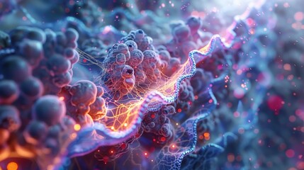 An artistic representation of an electrode material at the nanoscale, with a structured surface to enhance catalytic activity, demonstrating the advancements in electrode design fo