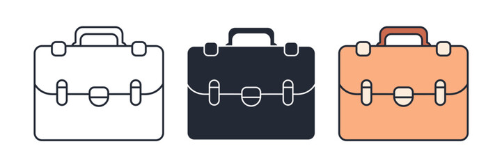 Briefcase Icon theme symbol vector illustration isolated on white background