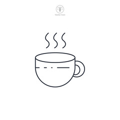 Coffee Cup Icon theme symbol vector illustration isolated on white background