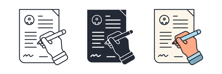 Confidential Document Icon theme symbol vector illustration isolated on white background