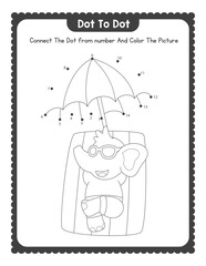 animals dot to dot coloring book for kids