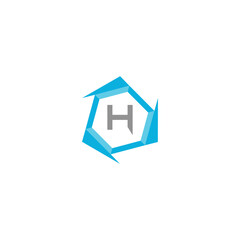 Letter H professional logo icon for tech business
