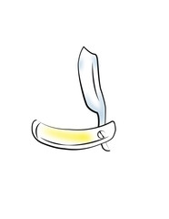 straight razor blade, razor, Barber razor, sharp razor, razor blade