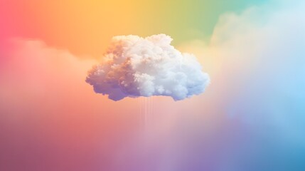 Whimsical Cloudscape in Pastel Gradient Sky Evoking Dreamlike Imagination and Serenity