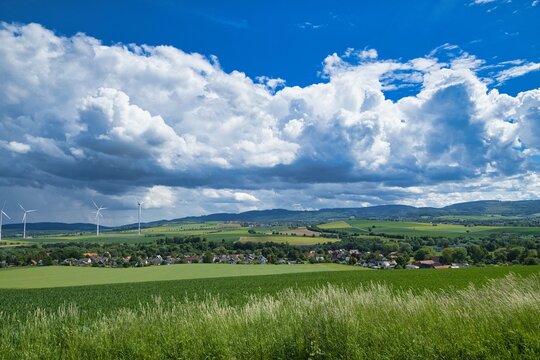 Bilderlahe bei Seesen im Harz, Niedersachen, Blick vom Heberberg