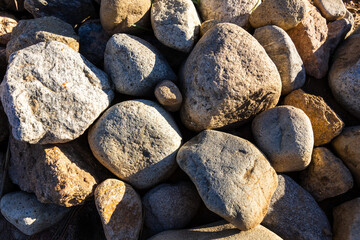 closeup of a pile of rocks