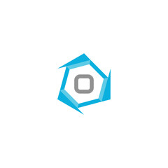 Letter O professional logo icon for tech business