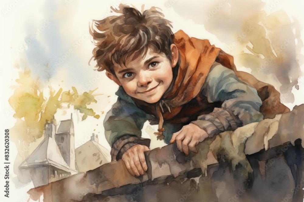 Canvas Prints A mischievous halfling rogue, known for wit, nimble fingers, and love for practical jokes. - Generative AI