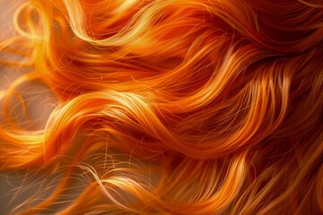 Orange reflective hair texture