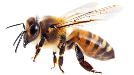 Stunning bee is flying