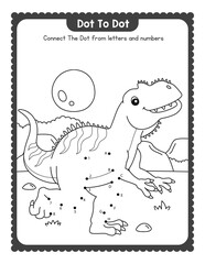 Dinosaur Dot to Dots Connecting Activity Book For Kids
