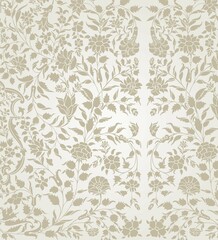 wedding card design, traditional paisley floral pattern , royal India	