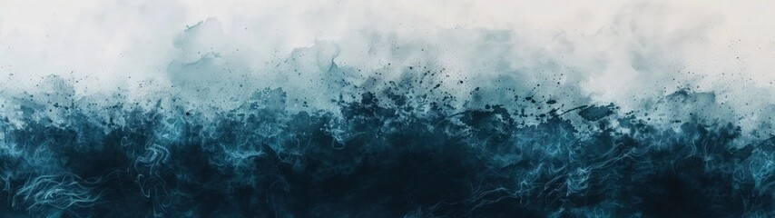 Fototapeta premium Abstract wave of blue and black smoke. Smoke abstract background