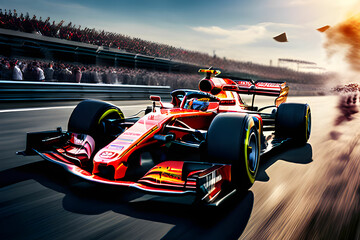 Obraz premium F1 Racing Stadium, Generative AI