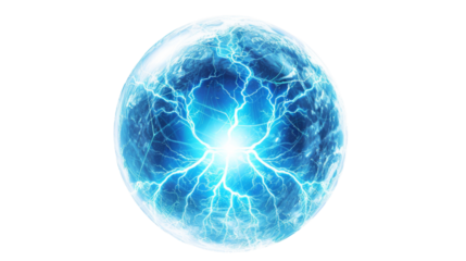 A blue electricity ball 
