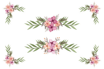 Classic Vitage Wedding Ornaments Frames Separator Elements Classic Vintage Wedding Invitation Hand Drawn