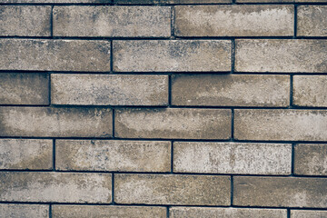 The surface is made of wet and dirty light brick. An old weathered brick. Stone texture with space to copy. High quality photo