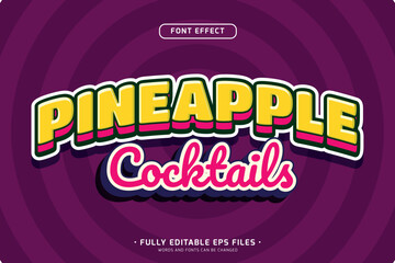 editable vector of modern text effect with vibrant color and fun font style