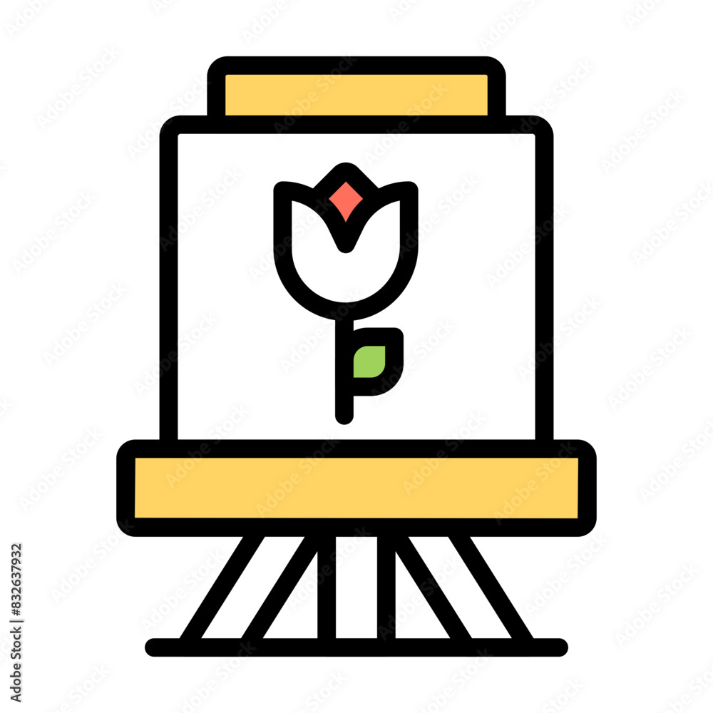 Poster Premium icon of painting board

