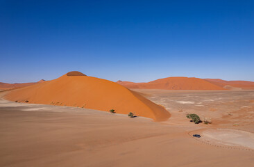 the world's largest sand dunes in Namibia, , Dune 45 drone photo