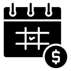 A solid design icon of business schedule


