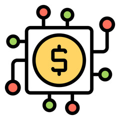 Creative design icon of fintech

