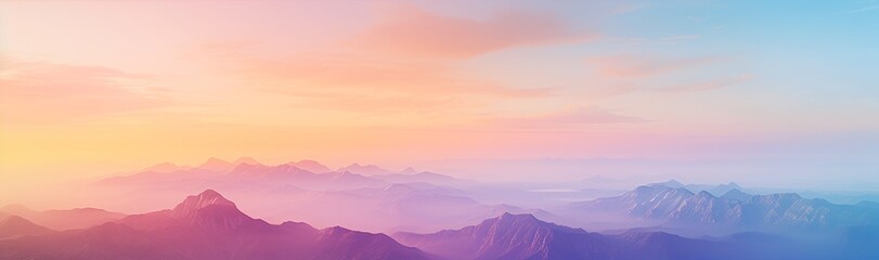 Fototapeta premium Majestic Mountain Range Dancing in the Sky
