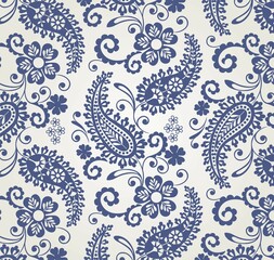 traditional paisley floral pattern , textile , Rajasthan, royal India  © SIRIUS*