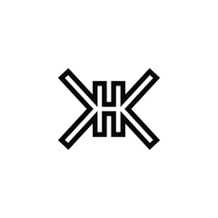 Fototapeta premium XH or HX logo and icon design