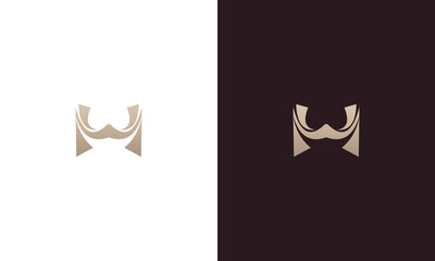 letter w monogram simple logo design vector
