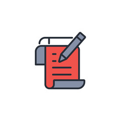 copywriting icon. vector.Editable stroke.linear style sign for use web design,logo.Symbol illustration.