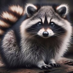 Fototapeta premium Waschbären, close-up