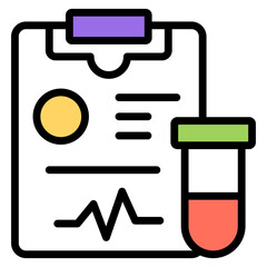 Modern design icon of chemistry report 

