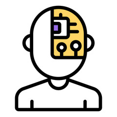 An editable design icon of humanoid

