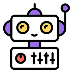 An icon design of robot isolated on white background 

