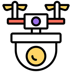 A unique design icon of cctv camera 

