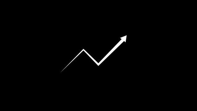 Business graph growth animation .on white background .