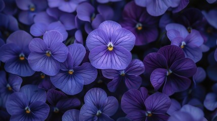 A bunch of violet blooms