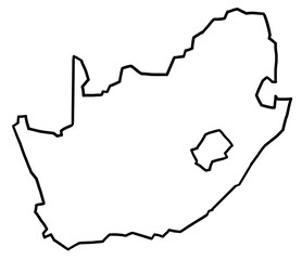 South Africa map outline © 0boabei