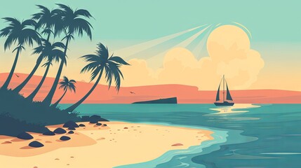 Fototapeta premium evening landscape background