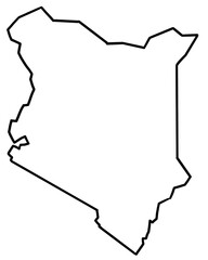 Kenya map outline.