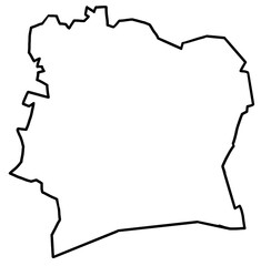 Ivory Coast map outline