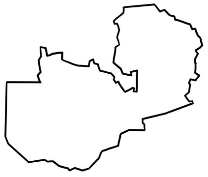 Zambia map outline