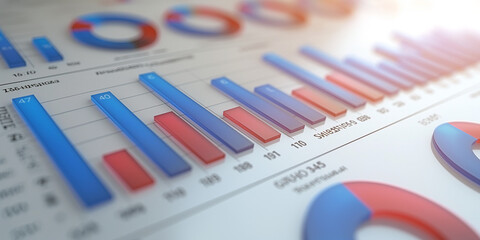 Fototapeta premium Technische Daten Analyse im Geschäftsbereich an der Börse Hintergrund Motiv